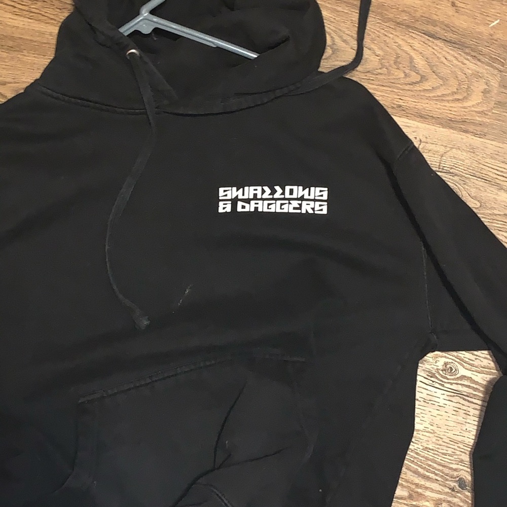 swallows and daggers hoodie 8 ball spider